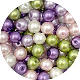 MIX koraliki szklane perełki / multikolor / 8mm / 70szt