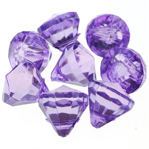 Koraliki krople / akrylowe / fioletowe / 12mm / 20szt-5239