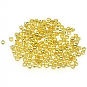 Zaciski montażowe stopery okrągłe / metalowe / złote / 2x1.2mm / 5.0g / 500szt-8299