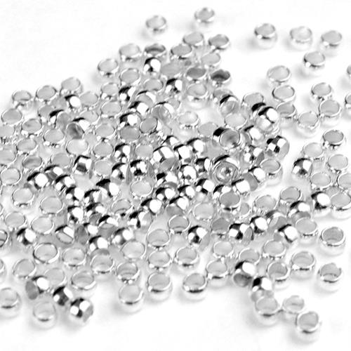 Kuleczki zaciskowe montażowe / metalowe / srebrne / 2mm / 6.0g / 500szt-5632