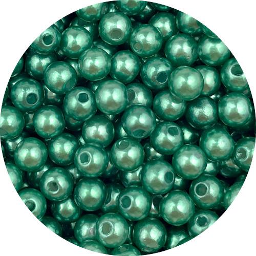 Koraliki kulki perełki perły / akrylowe / c.zielone / 6mm / 10.0g / 100szt-13135