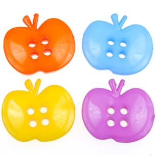 MIX guziki jabłuszka guziczki kolorowe jabłka 20mm / 10szt-9790