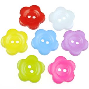 MIX guziki kwiatuszki guziczki kolorowe kwiatki 22mm / 12szt-9792