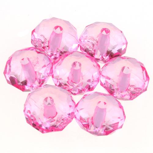 Koraliki oponki fasetowane / akrylowe / różowe / 12mm / 20szt-5983
