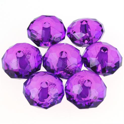 Koraliki oponki fasetowane / akrylowe / fioletowe / 12mm / 20szt-5979