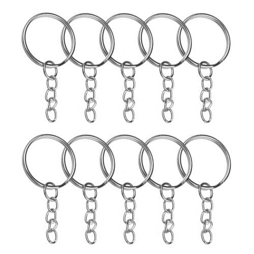 Baza brelok breloczek kółko baza łańcuszek 46mm / srebrny / 20szt-13321