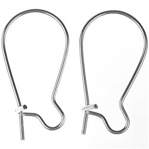 Bigle zamknięte małe / stop metalu / srebrny / 20x10mm / 50szt-12110