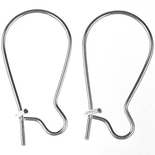 Bigle zamknięte małe / stop metalu / srebrny / 20x10mm / 50szt-12110