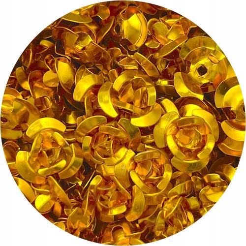 Koraliki różyczki / aluminiowe / złote / 10x6mm / 3.4g / 50szt-1081
