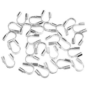 Końcówki do linki / metalowe / srebrne / 5x4mm / 50szt-8695