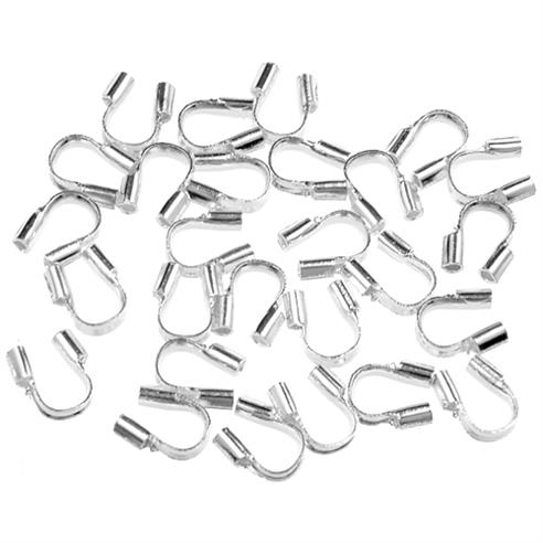 Końcówki do linki / metalowe / srebrne / 5x4mm / 50szt-8695