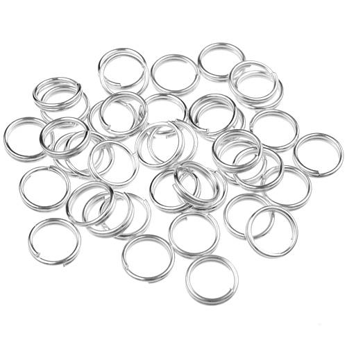 Kółeczka montażowe ogniwka podwójne / srebrne / 6mm / 6.8g / 100szt-8575