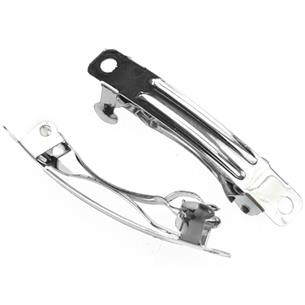 Baza spinki do włosów klamra automat 38mm / metalowa / srebrna / 10szt-9689