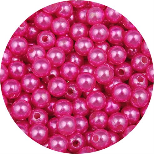 Koraliki kulki perełki perły / akrylowe / różowe / 6mm / 10.2g / 100szt-11258