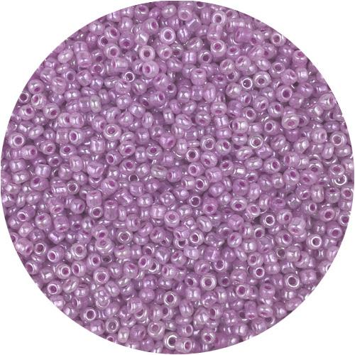 Koraliki drobne 2mm / szklane / j.fioletowe perłowe / 20g-13324
