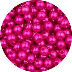 Koraliki kulki perełki perły / akrylowe / c.różowe / 6mm / 10.0g / 100szt-13134