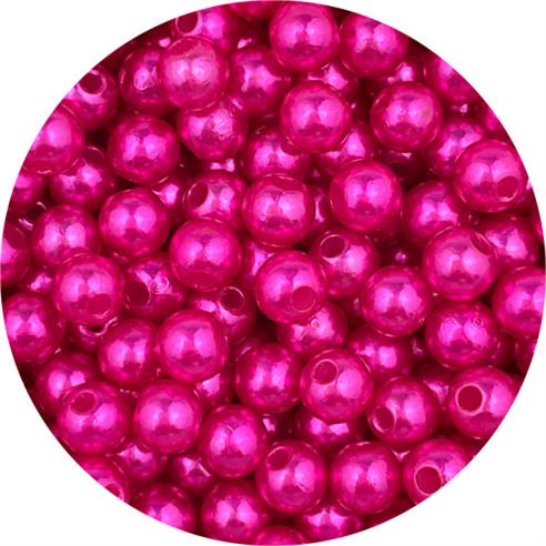 Koraliki kulki perełki perły / akrylowe / c.różowe / 6mm / 10.0g / 100szt-13134