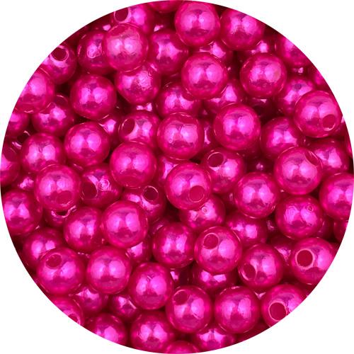 Koraliki kulki perełki perły / akrylowe / c.różowe / 6mm / 10.0g / 100szt-13134