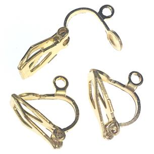 Baza klipsa kolczyka / stop metalu / złoty / 12x6x10mm / 10szt-12112