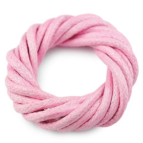 Sznurek jubilerski woskowany 2mm / bawełniany / jasny różowy / 10m-7187