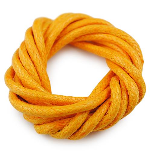 Sznurek jubilerski woskowany 2mm / j.pomarańczowy / 10m-6091