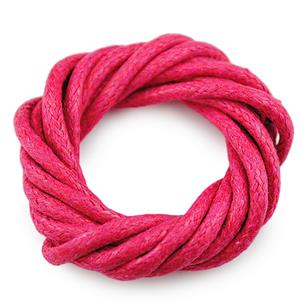 Sznurek jubilerski woskowany 2mm / różowy / 10m-6102