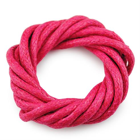Sznurek jubilerski woskowany 2mm / różowy / 10m-6102