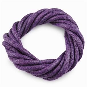 Sznurek jubilerski woskowany 2mm / fioletowy / 10m-6103