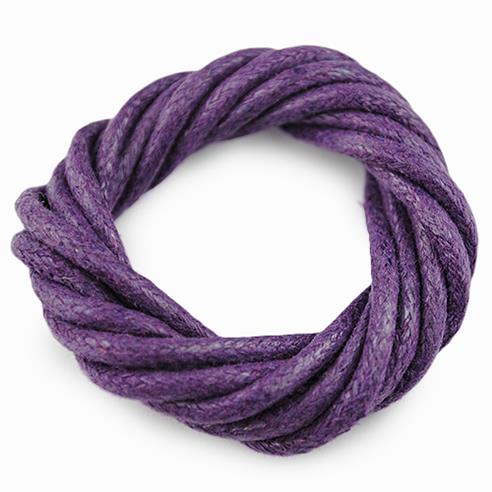 Sznurek jubilerski woskowany 2mm / fioletowy / 10m-6103
