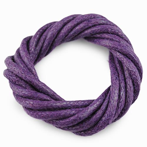 Sznurek jubilerski woskowany 2mm / fioletowy / 10m-6103