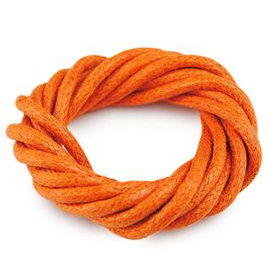 Sznurek jubilerski woskowany 2mm / c.pomarańczowy / 10m-6105