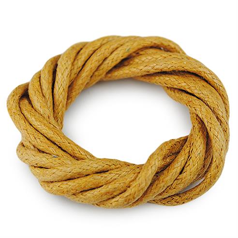 Sznurek jubilerski woskowany 2mm / j.brązowy / 10m-6095