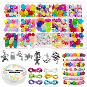 KREATYWNY Zestaw KORALIKI DO ROBIENIA BRANSOLETEK / AV02-12243