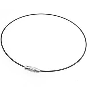 Baza bransoletki skręcana / metalowa / czarna / 22.5cm / 1szt-8705