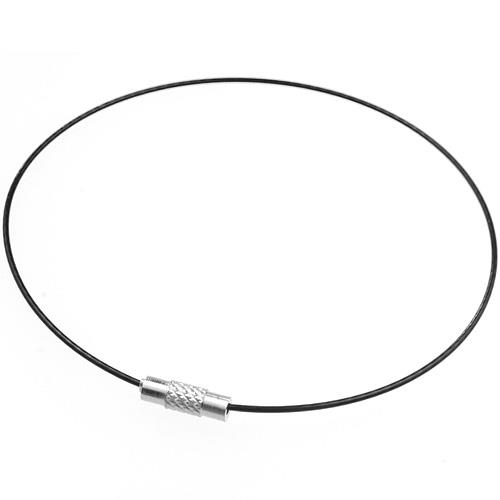 Baza bransoletki skręcana / metalowa / czarna / 22.5cm / 1szt-8705