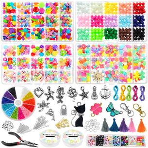 ZESTAW KORALIKÓW DO ROBIENIA BIŻUTERII BRANSOLETEK / BV02-12233