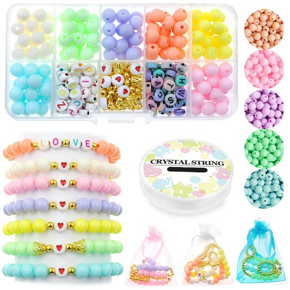 ZESTAW DO ROBIENIA BRANSOLETEK KORALIKI LITERKI / CV01-12207