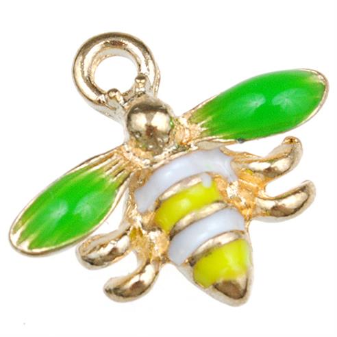 Zawieszka osa / metalowa / multikolor / 16x18x3.5mm / 1szt-9617