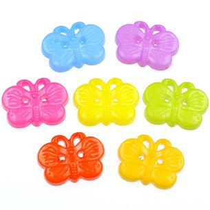 MIX guziki motylki guziczki kolorowe motyle 18mm / 10szt-9789