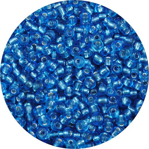 Koraliki drobne 2mm do sutaszu / szklane / niebieskie transparent / 20g-11249