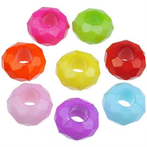 MIX koraliki modułowe oponki / akrylowe / multikolor / 12x7mmn / 25szt-8846