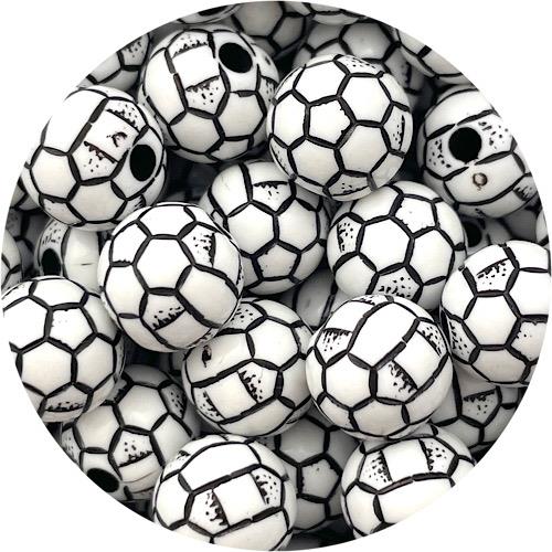 Koraliki piłki piłeczki / akrylowe / białe / 10mm / 20szt-11159