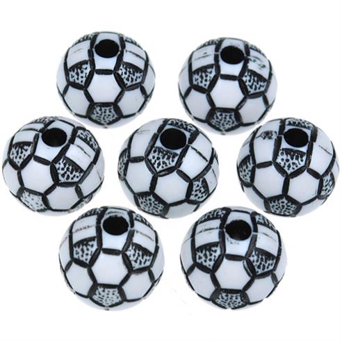 Koraliki piłki piłeczki / akrylowe / białe / 10mm / 20szt-12690