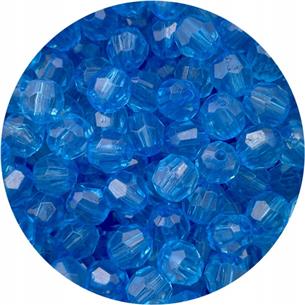 Koraliki fasetowane kulki / akrylowe / niebieskie / 6mm / 10,6g / 100szt-6002
