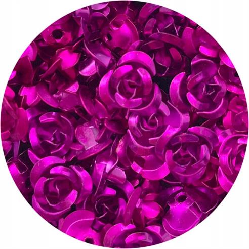 Koraliki różyczki / aluminiowe / różowe / 10x6mm / 25szt-1077