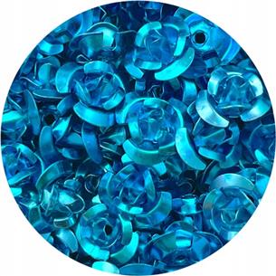Koraliki różyczki / aluminiowe / niebieskie / 10x6mm / 25szt-1079