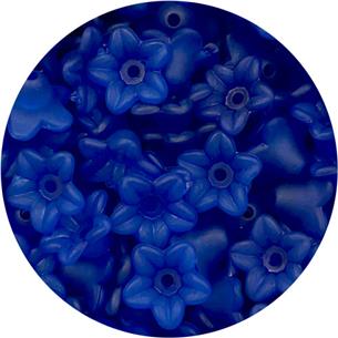 Koraliki kwiatki / akrylowe / niebieskie / 10mm / 5.9g / 50szt-1095