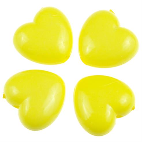 Koraliki serca serduszko / akrylowe / żółte / 11mm / 30szt-12834