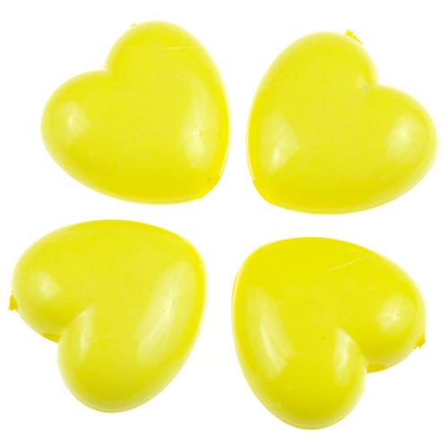 Koraliki serca serduszko / akrylowe / żółte / 11mm / 30szt-12834