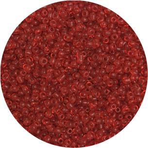 Koraliki drobne 2mm / szklane / czerwony transparent / 20g-11853